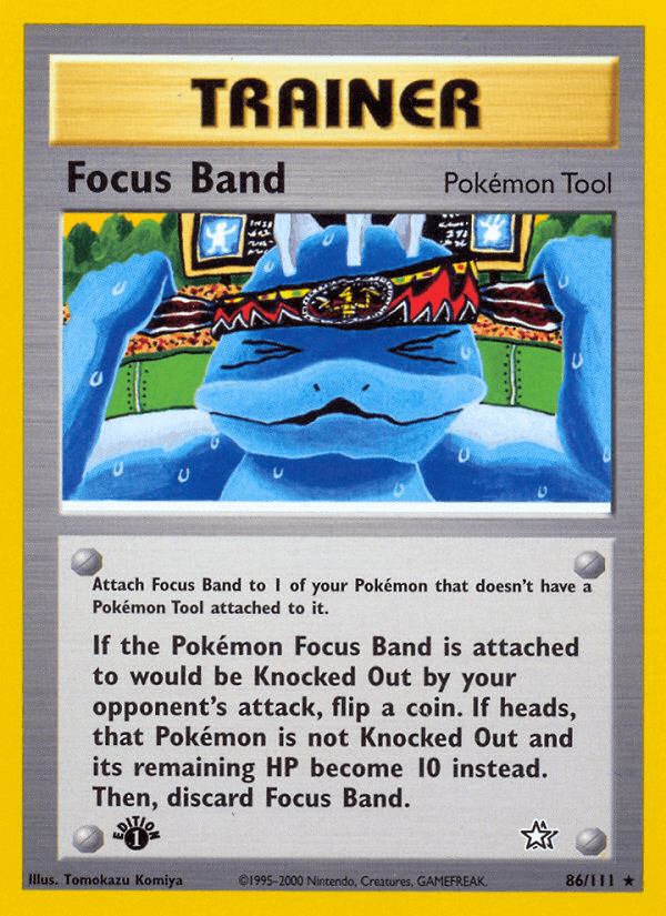 1st Edition Normal, 86, Item, Neo Genesis 1st Edition, Rare Focus Band (86/111) [Neo Genesis 1st Edition] - Trading Card World