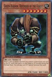 1st Edition, Beast, Common, Earth, Effect Monster, Speed Duel: Battle City Box Green Baboon, Defender of the Forest [SBCB-EN053] Common - Trading Card World