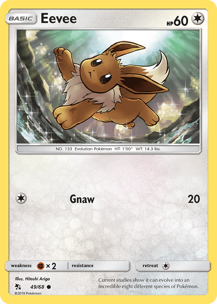 49, Colorless, Common, Fighting[×2], Normal, Reverse Holofoil, Sun & Moon: Hidden Fates Eevee (49/68) [Sun & Moon: Hidden Fates] - Trading Card World