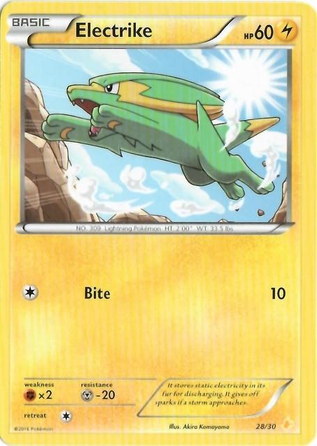 28, Fighting[×2], Lightning, Metal[-20], Normal, Promo, XY: Trainer Kit 3 - Pikachu Libre Electrike (28/30) [XY: Trainer Kit 3 - Pikachu Libre] - Trading Card World