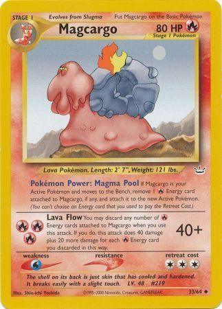 33, Fire, Neo Revelation Unlimited, Normal, Uncommon, Water[×2] Magcargo (33/64) [Neo Revelation Unlimited] - Trading Card World