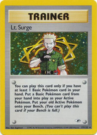 17, Gym Heroes Unlimited, Holo Rare, Holofoil, Item Lt. Surge (17/132) [Gym Heroes Unlimited] - Trading Card World
