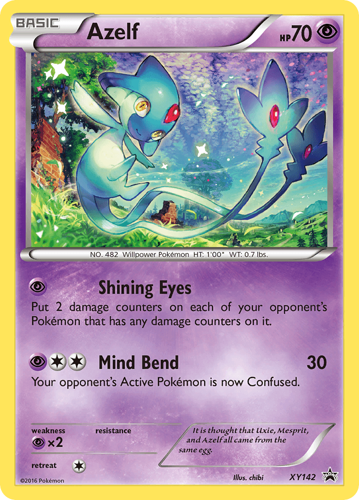 Holofoil, Promo, Psychic, Psychic[×2], XY142, XY: Black Star Promos Azelf (XY142) [XY: Black Star Promos] - Trading Card World