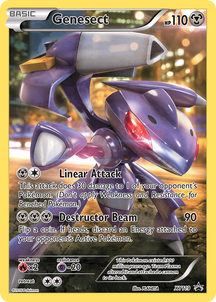 Fire [x2], Holofoil, Metal, Promo, Psychic [-20], XY119, XY: Black Star Promos Genesect (XY119) [XY: Black Star Promos] - Trading Card World