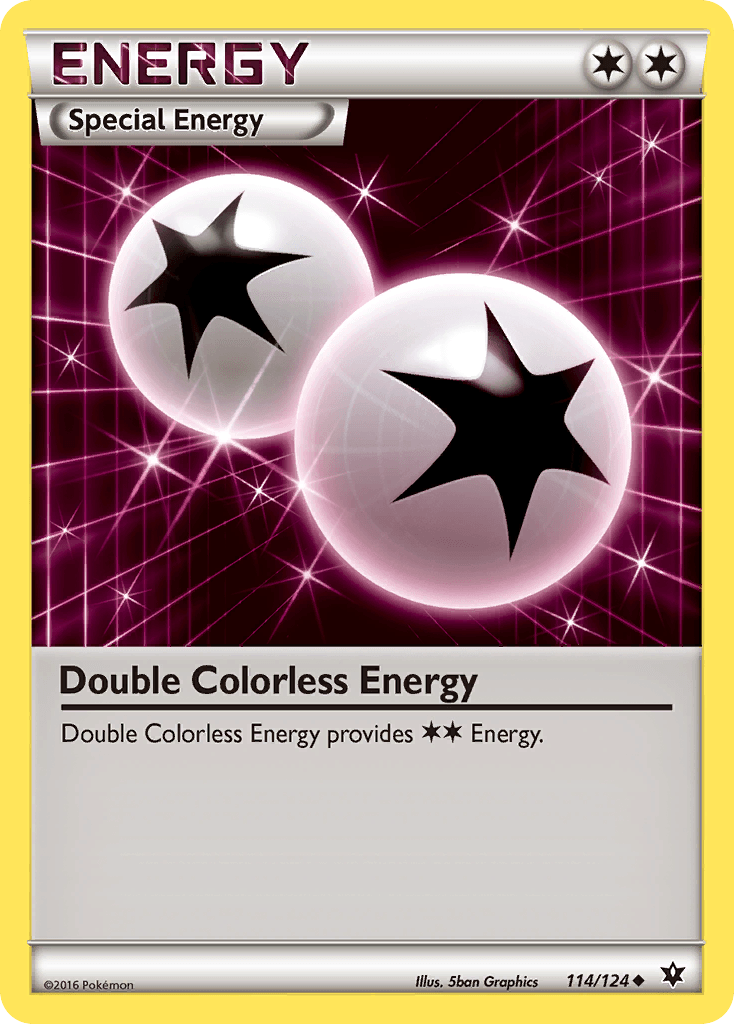 114, Colorless, Normal, Reverse Holofoil, Uncommon, XY: Fates Collide Double Colorless Energy (114/124) [XY: Fates Collide] - Trading Card World