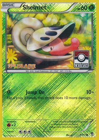 Fire[×2], Grass, Promo, Reverse Holofoil, XY: Furious Fists Shelmet (8/111) (League Promo 3rd Place) [XY: Furious Fists] - Trading Card World