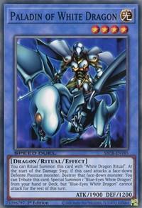1st Edition, Common, Dragon, Light, Ritual/Effect Monster, Speed Duel: Battle City Box Paladin of White Dragon [SBCB-EN185] Common - Trading Card World