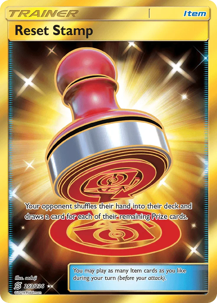 253, Holofoil, Item, Secret Rare, Sun & Moon: Unified Minds Reset Stamp (253/236) [Sun & Moon: Unified Minds] - Trading Card World