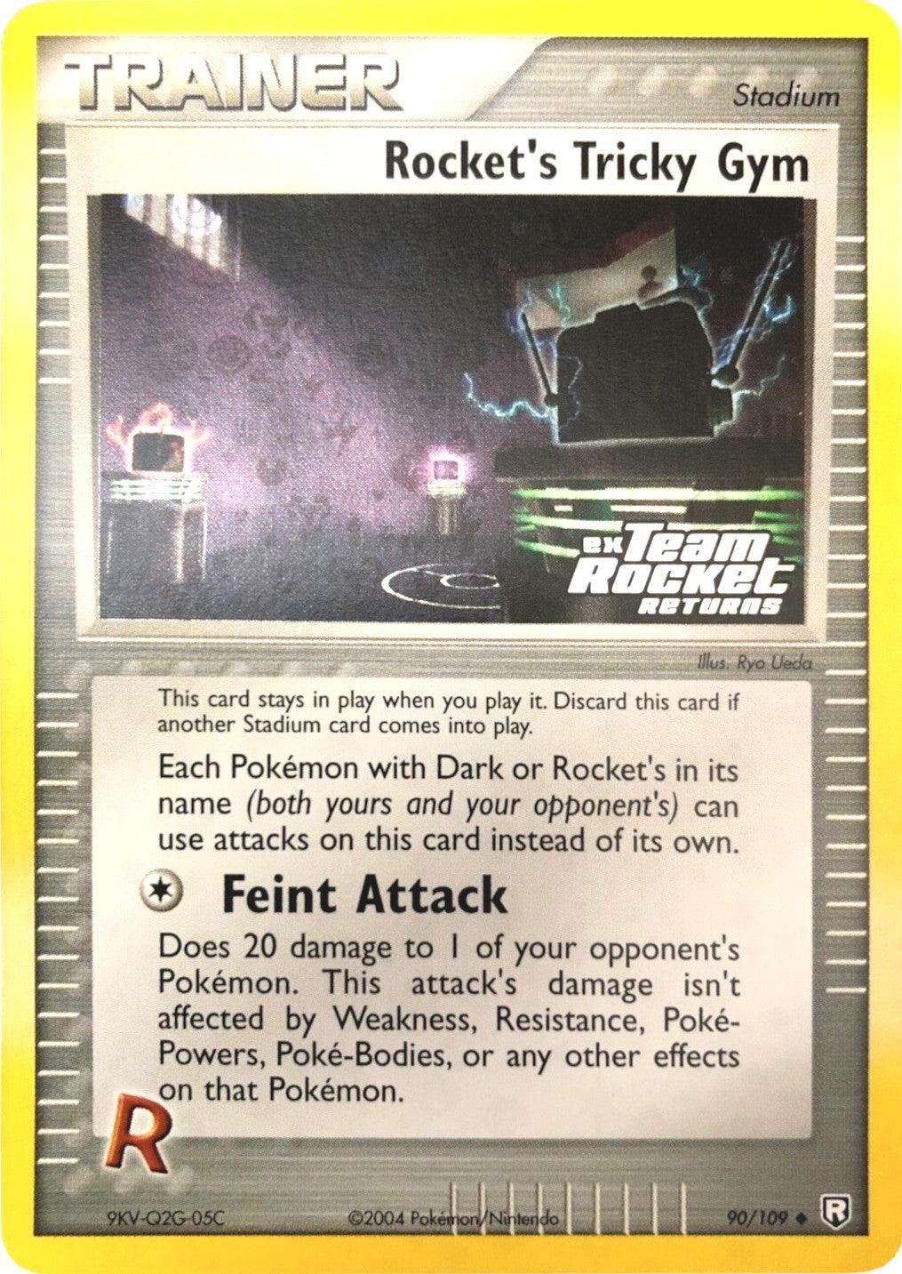 90, EX: Team Rocket Returns, Reverse Holofoil, Stadium, Uncommon Rocket's Tricky Gym (90/109) (Stamped) [EX: Team Rocket Returns] - Trading Card World