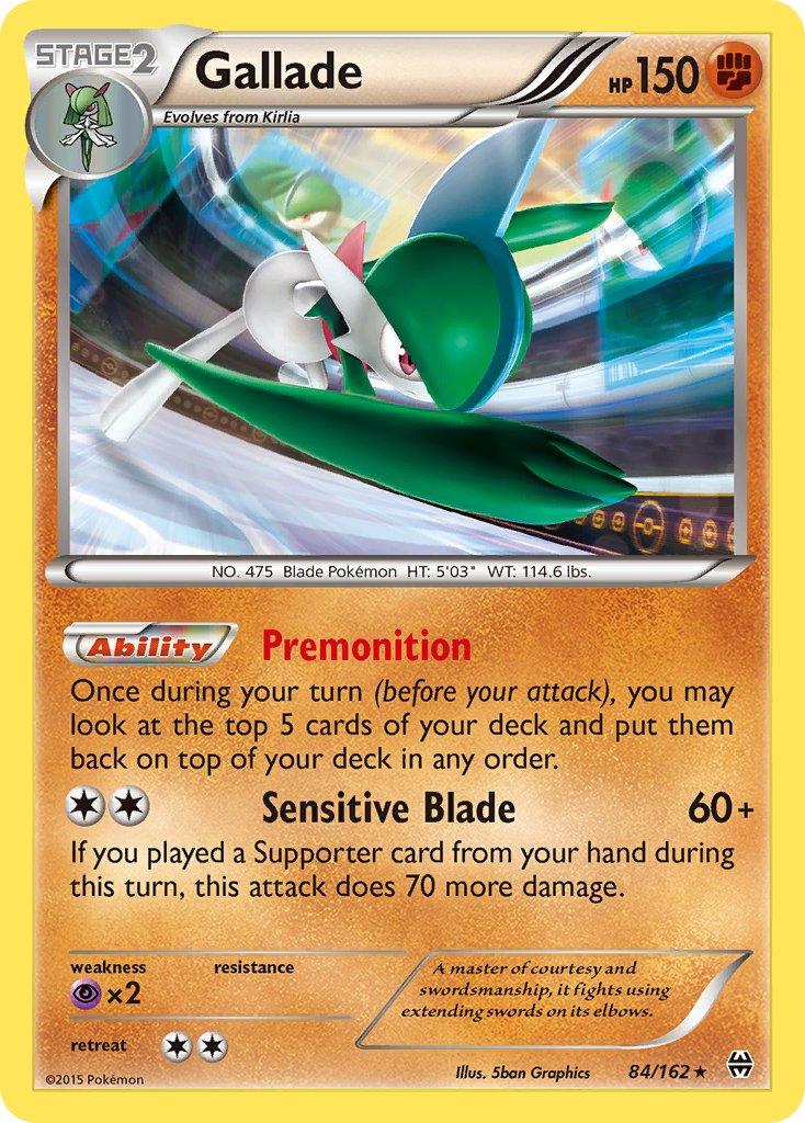 84, Fighting, Holo Rare, Holofoil, Psychic[×2], XY: BREAKthrough Gallade (84/162) (Cosmos Holo) (Blister Exclusive) [XY: BREAKthrough] - Trading Card World