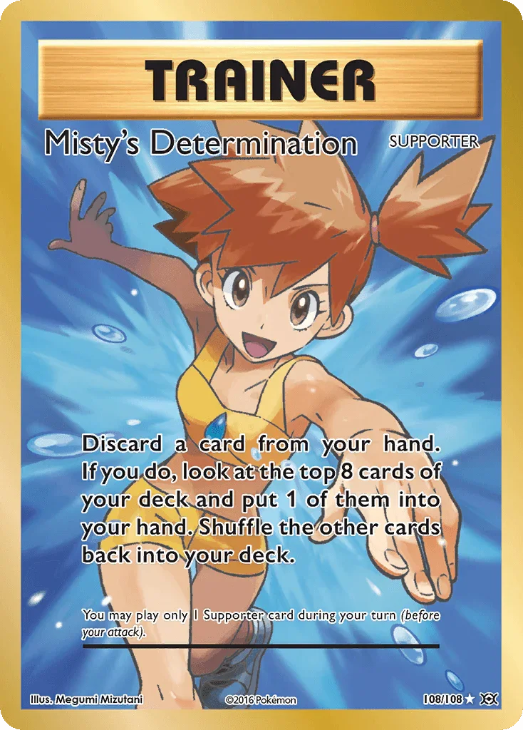 108, Holofoil, Supporter, Ultra Rare, XY: Evolutions Misty's Determination (108/108) [XY: Evolutions] - Trading Card World