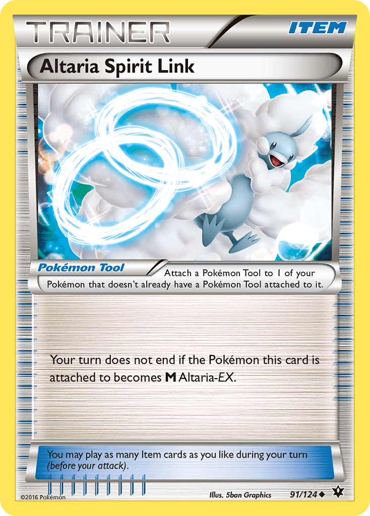 91, Item, Normal, Reverse Holofoil, Uncommon, XY: Fates Collide Altaria Spirit Link (91/124) [XY: Fates Collide] - Trading Card World