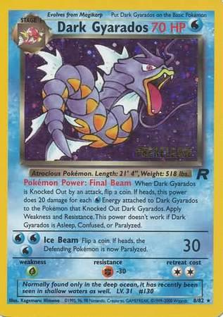 Fighting[-30], Grass[×2], Holofoil, Promo, Team Rocket Unlimited, Water Dark Gyarados (8/82) (Prerelease Promo) [Team Rocket Unlimited] - Trading Card World