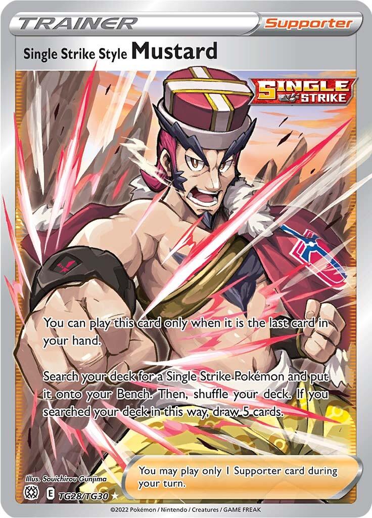 Holofoil, Secret Rare, Supporter, Sword & Shield: Brilliant Stars, TG28 Single Strike Style Mustard (TG28/TG30) [Sword & Shield: Brilliant Stars] - Trading Card World