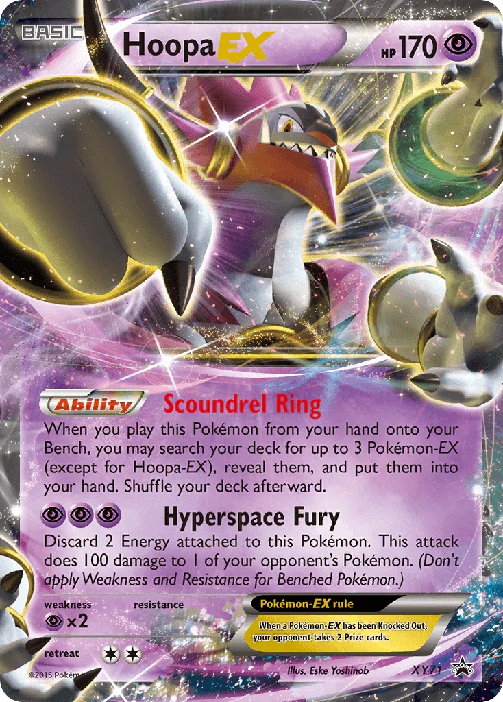 Holofoil, Promo, Psychic, Psychic[×2], XY71, XY: Black Star Promos Hoopa EX (XY71) [XY: Black Star Promos] - Trading Card World