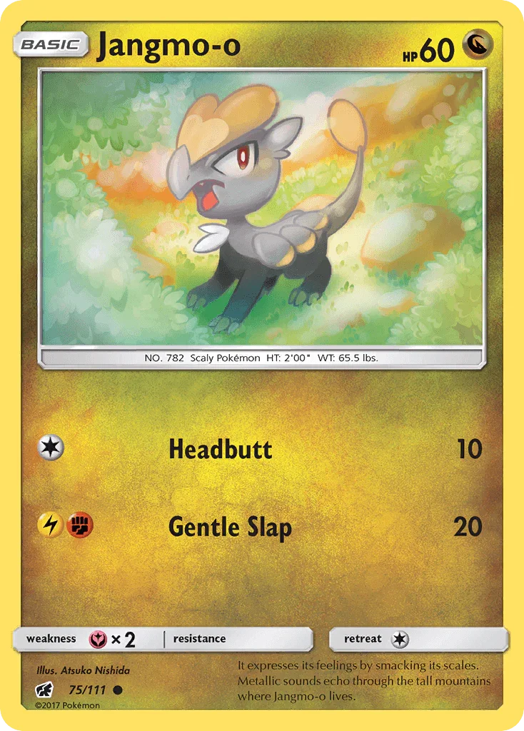 75, Common, Dragon, Fairy[×2], Normal, Reverse Holofoil, Sun & Moon: Crimson Invasion Jangmo-o (75/111) [Sun & Moon: Crimson Invasion] - Trading Card World