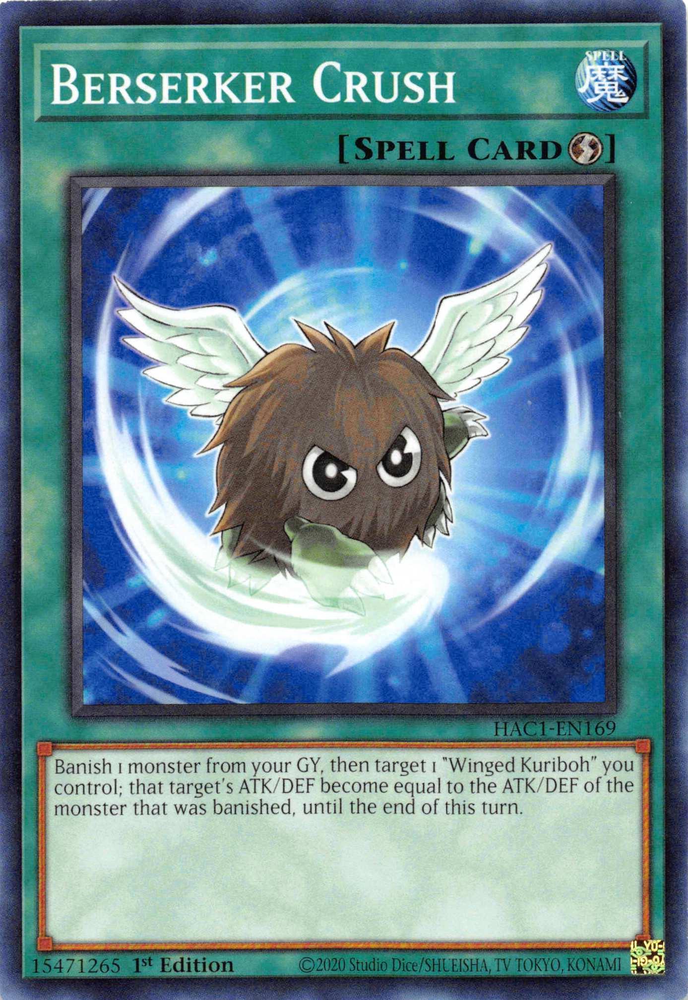 1st Edition, Common, Hidden Arsenal: Chapter 1, Quick-Play Spell, Spell Berserker Crush [HAC1-EN169] Common - Trading Card World