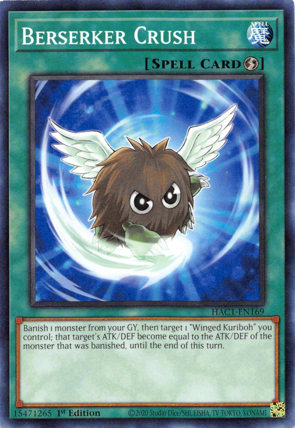 1st Edition, Common, Hidden Arsenal: Chapter 1, Quick-Play Spell, Spell Berserker Crush [HAC1-EN169] Common - Trading Card World