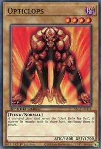 1st Edition, Common, Dark, Fiend, Normal Monster, Speed Duel: Battle City Box Opticlops [SBCB-EN112] Common - Trading Card World