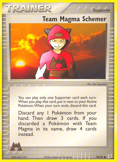 70, Common, EX: Team Magma vs Team Aqua, Normal, Reverse Holofoil, Supporter Team Magma Schemer (70/95) [EX: Team Magma vs Team Aqua] - Trading Card World