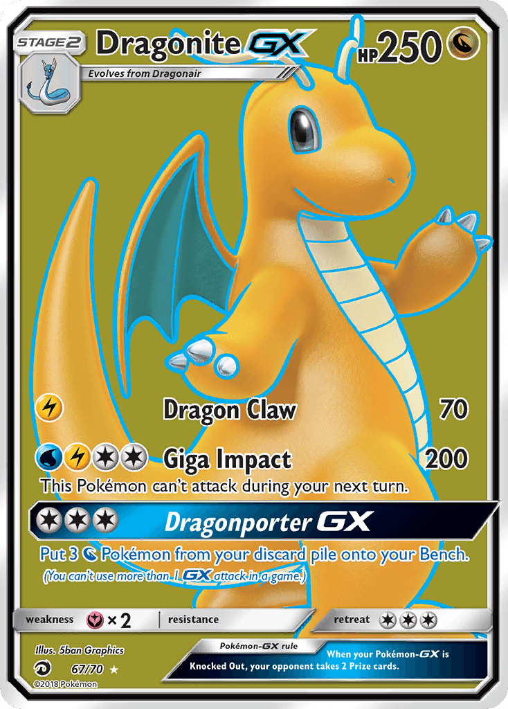 67, Dragon, Fairy[×2], Holofoil, Sun & Moon: Dragon Majesty, Ultra Rare Dragonite GX (67/70) [Sun & Moon: Dragon Majesty] - Trading Card World