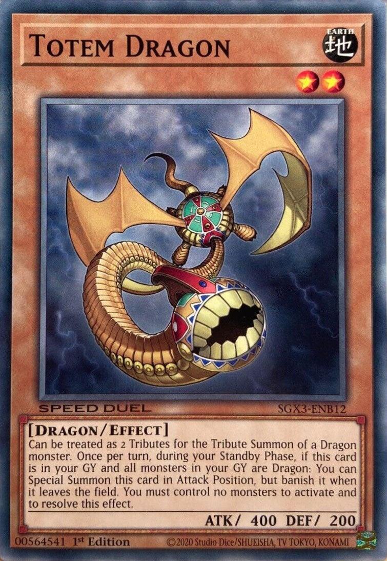 1st Edition, Common, Dragon, Earth, Effect Monster, Speed Duel GX: Duelists of Shadows Totem Dragon [SGX3-ENB12] Common - Trading Card World