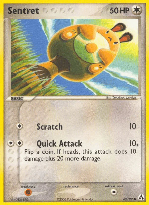 62, Colorless, Common, EX: Legend Maker, Fighting[×2], Normal Sentret (62/92) [EX: Legend Maker] - Trading Card World