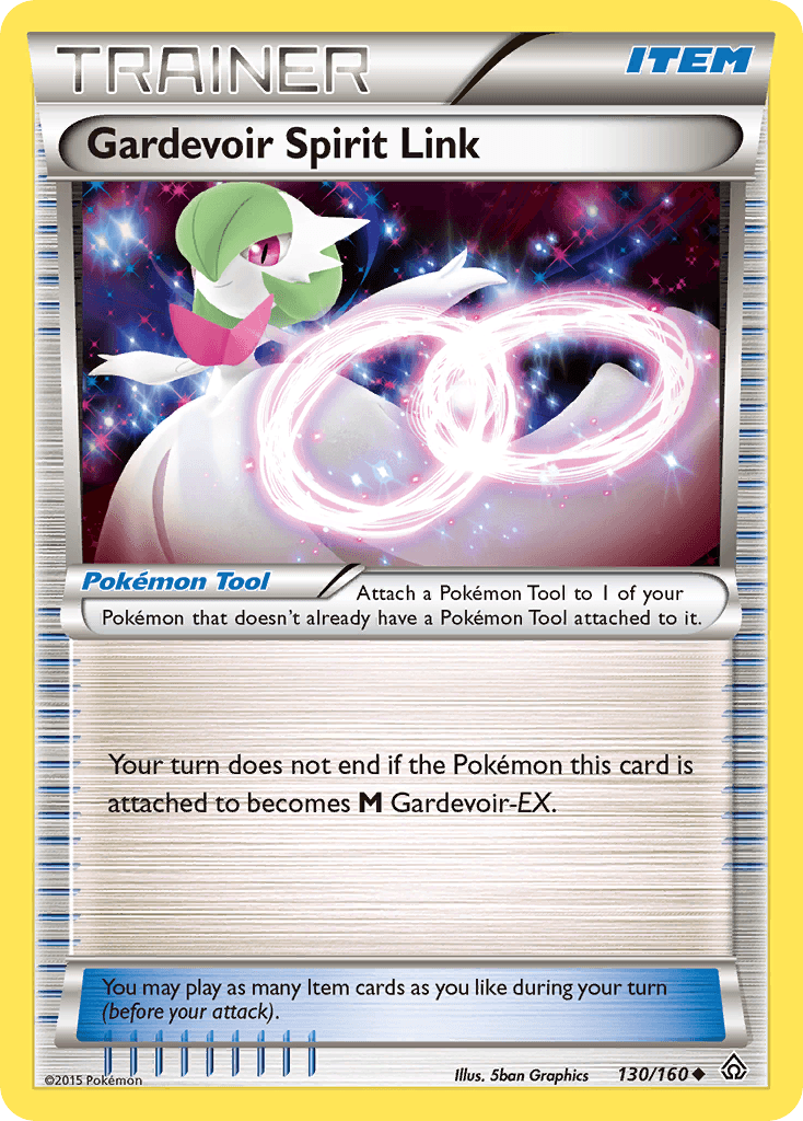 130, Item, Normal, Reverse Holofoil, Uncommon, XY: Primal Clash Gardevoir Spirit Link (130/160) [XY: Primal Clash] - Trading Card World