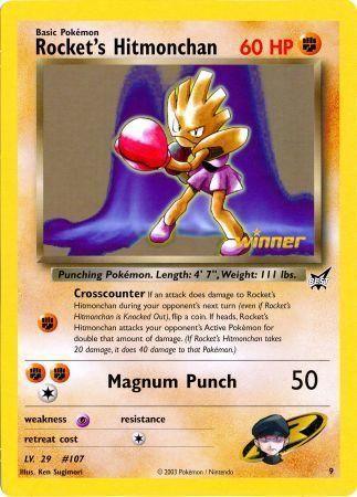 Best of Promos, Fighting, Holofoil, Promo, Psychic[×2] Rocket's Hitmonchan (9) (Jumbo Card) [Best of Promos] - Trading Card World