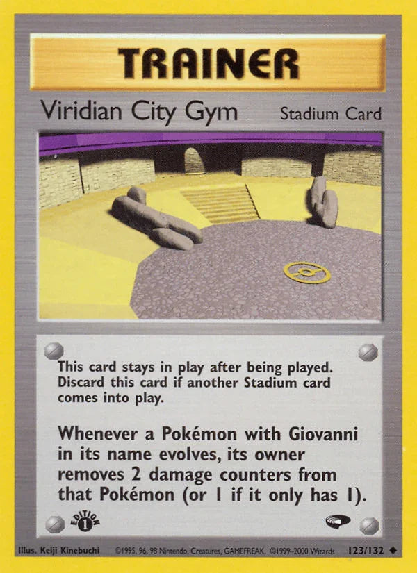 123, 1st Edition Normal, Gym Challenge 1st Edition, Stadium, Uncommon Viridian City Gym (123/132) [Gym Challenge 1st Edition] - Trading Card World