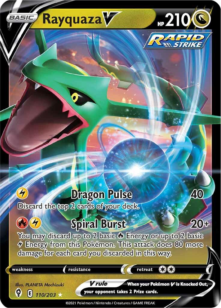 110, Dragon, Holofoil, Sword & Shield: Evolving Skies, Ultra Rare Rayquaza V (110/203) [Sword & Shield: Evolving Skies] - Trading Card World