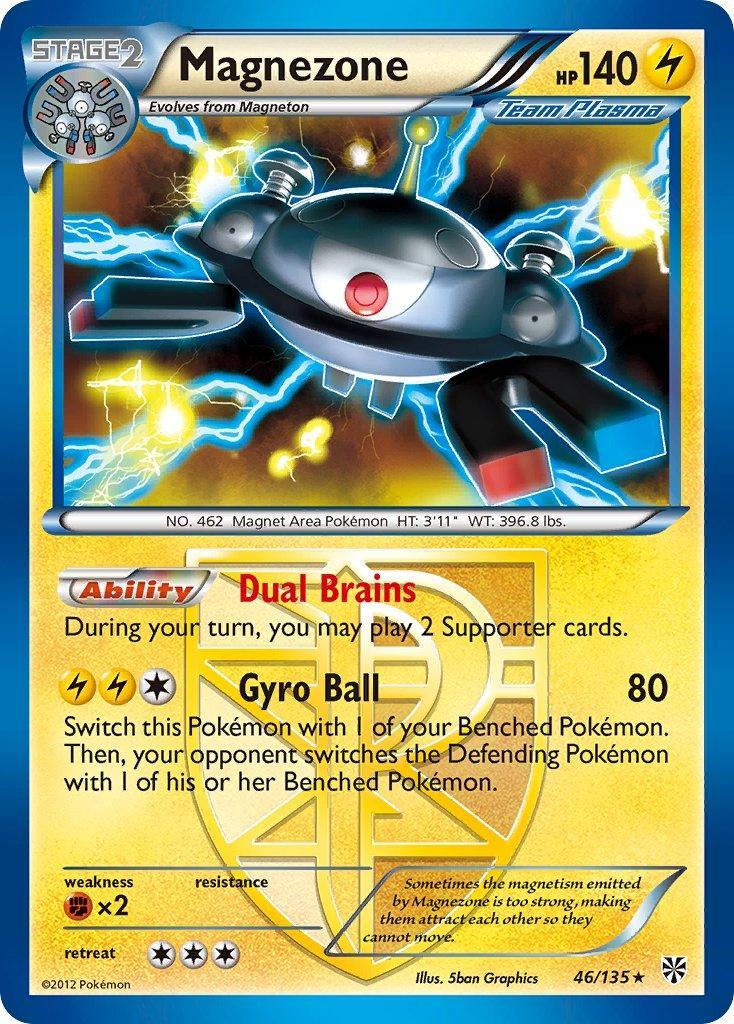 46, Black & White: Plasma Storm, Fighting[×2], Lightning, Normal, Rare Magnezone (46/135) (Theme Deck Exclusive) [Black & White: Plasma Storm] - Trading Card World