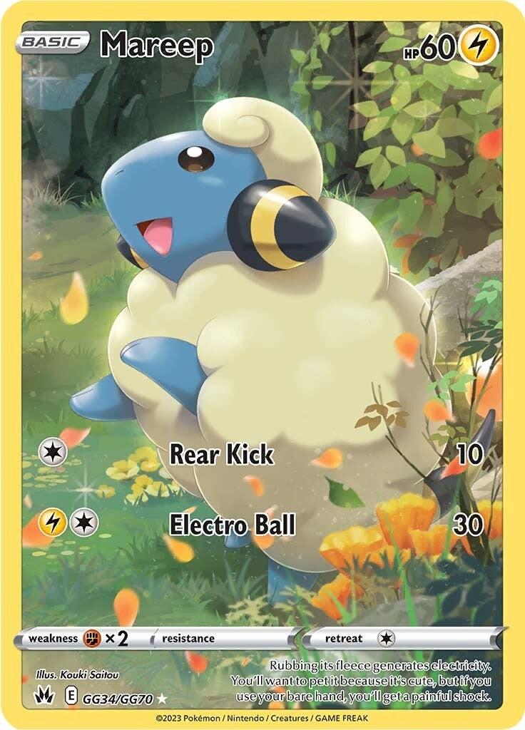 Fx2, GG34, Holo Rare, Holofoil, Lightning, Sword & Shield: Crown Zenith Mareep (GG34/GG70) [Sword & Shield: Crown Zenith] - Trading Card World