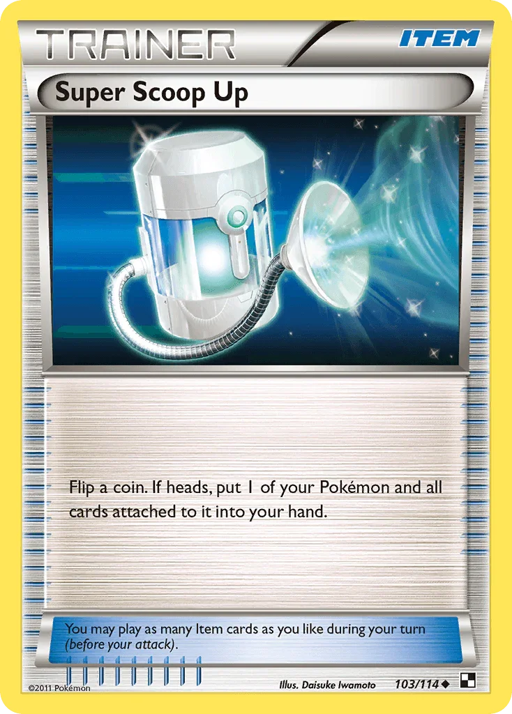 103, Black & White: Base Set, Item, Normal, Reverse Holofoil, Uncommon Super Scoop Up (103/114) [Black & White: Base Set] - Trading Card World