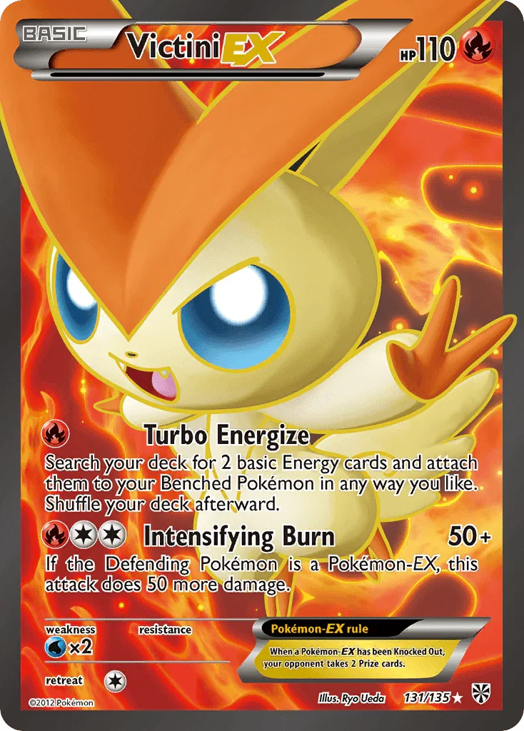 131, Black & White: Plasma Storm, Fire, Holofoil, Ultra Rare, Water[×2] Victini EX (131/135) [Black & White: Plasma Storm] - Trading Card World