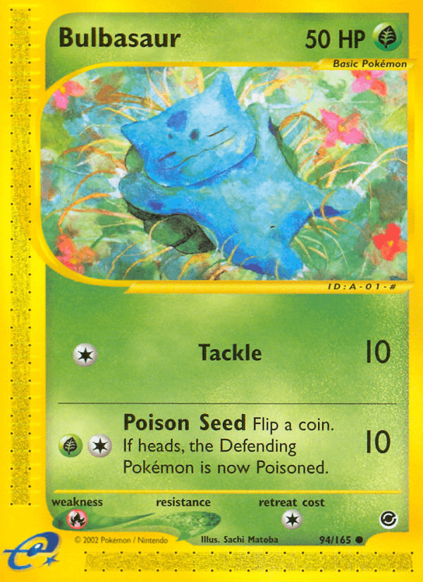 94, Common, Expedition: Base Set, Fire[×2], Grass, Normal, Reverse Holofoil Bulbasaur (94/165) [Expedition: Base Set] - Trading Card World