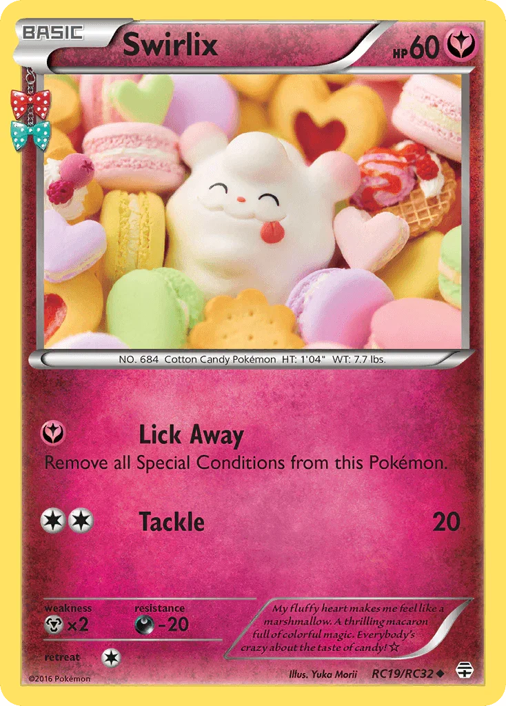 Darkness[-20], Fairy, Holofoil, Metal[×2], RC19, Uncommon, XY: Generations Swirlix (RC19/RC32) [XY: Generations] - Trading Card World