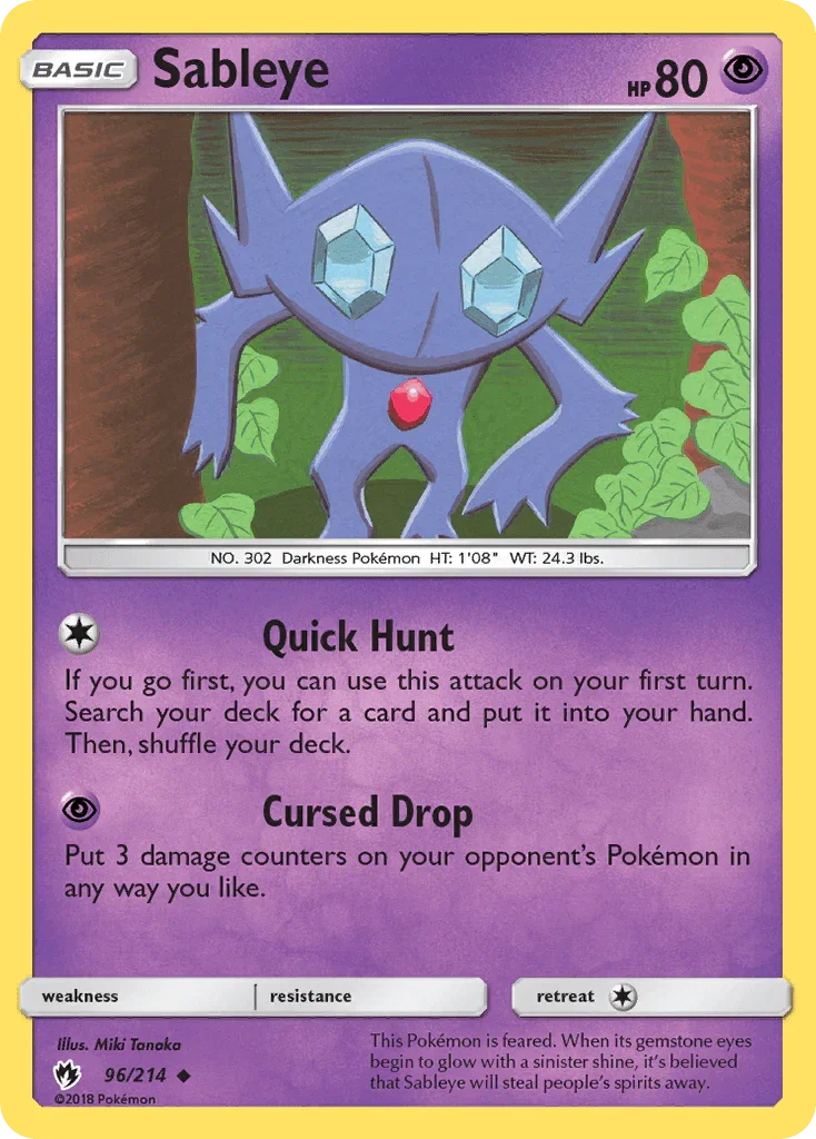 96, Normal, Psychic, Reverse Holofoil, Sun & Moon: Lost Thunder, Uncommon Sableye (96/214) [Sun & Moon: Lost Thunder] - Trading Card World