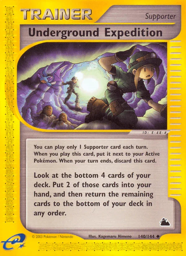 140, Normal, Reverse Holofoil, Skyridge, Supporter, Uncommon Underground Expedition (140/144) [Skyridge] - Trading Card World