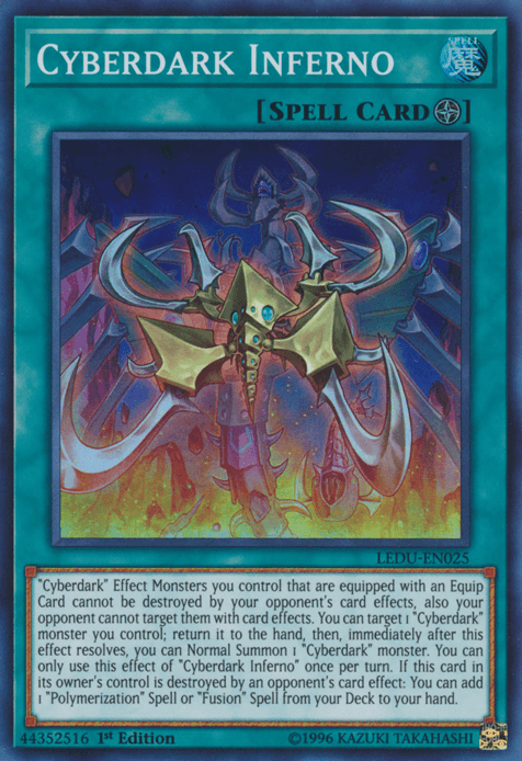 1st Edition, Field Spell, Legendary Duelists, Spell, Super Rare Cyberdark Inferno [LEDU-EN025] Super Rare - Trading Card World