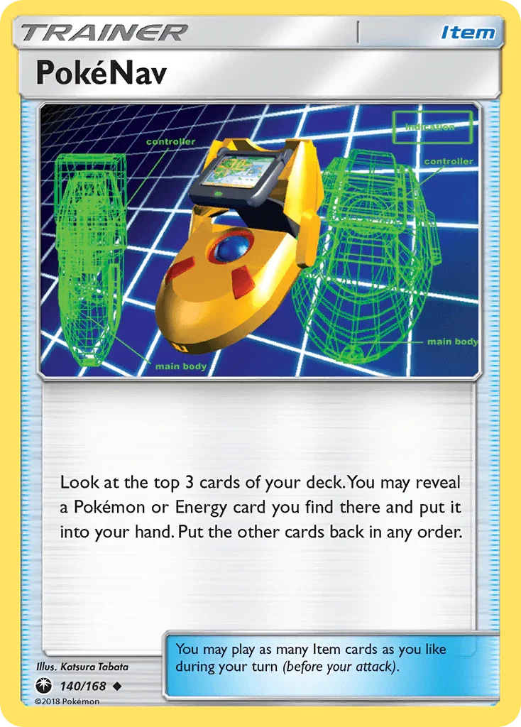140, Item, Normal, Reverse Holofoil, Sun & Moon: Celestial Storm, Uncommon PokeNav (140/168) [Sun & Moon: Celestial Storm] - Trading Card World