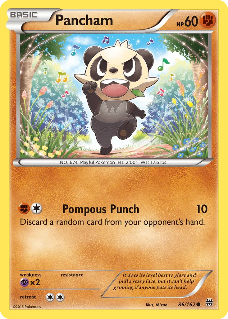 86, Common, Fighting, Normal, Psychic[×2], Reverse Holofoil, XY: BREAKthrough Pancham (86/162) [XY: BREAKthrough] - Trading Card World