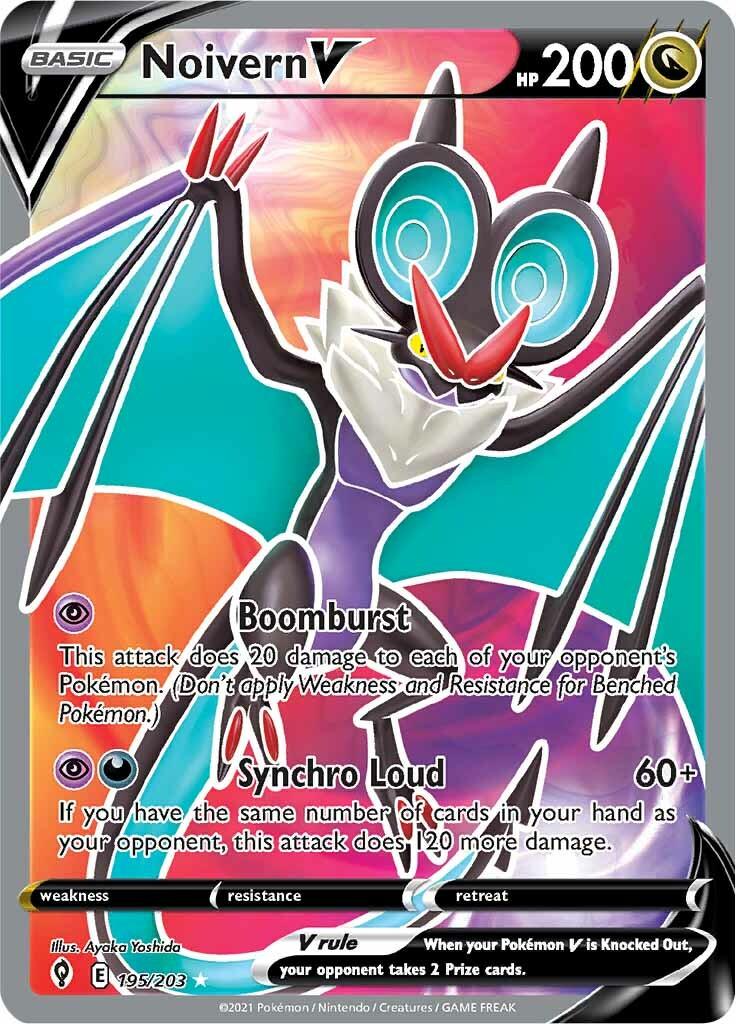 195, Dragon, Holofoil, Sword & Shield: Evolving Skies, Ultra Rare Noivern V (195/203) [Sword & Shield: Evolving Skies] - Trading Card World