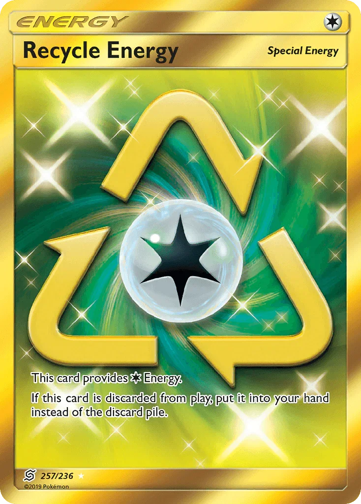257, Energy, Holofoil, Secret Rare, Sun & Moon: Unified Minds Recycle Energy (257/236) [Sun & Moon: Unified Minds] - Trading Card World