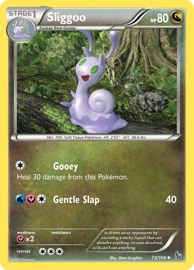 73, Dragon, Fairy[×2], Normal, Reverse Holofoil, Uncommon, XY: Flashfire Sliggoo (73/106) [XY: Flashfire] - Trading Card World