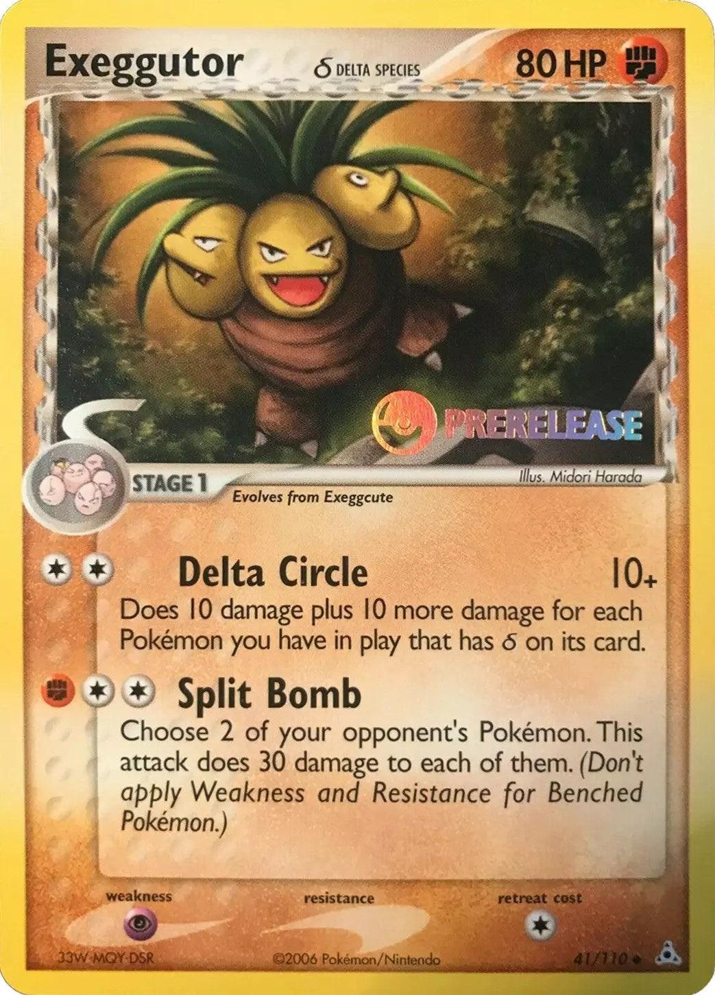 41, EX: Holon Phantoms, Fighting, Holofoil, Promo, Psychic Exeggutor (41/110) (Prerelease) [EX: Holon Phantoms] - Trading Card World
