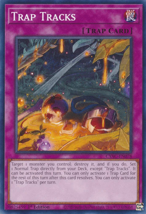 1st Edition, Common, Cyberstorm Access, Normal Trap, Trap Trap Tracks [CYAC-EN078] Common - Trading Card World