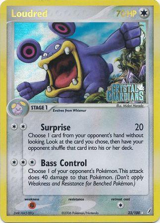 23, Colorless, EX: Crystal Guardians, Fighting[×2], Rare, Reverse Holofoil Loudred (23/100) (Stamped) [EX: Crystal Guardians] - Trading Card World
