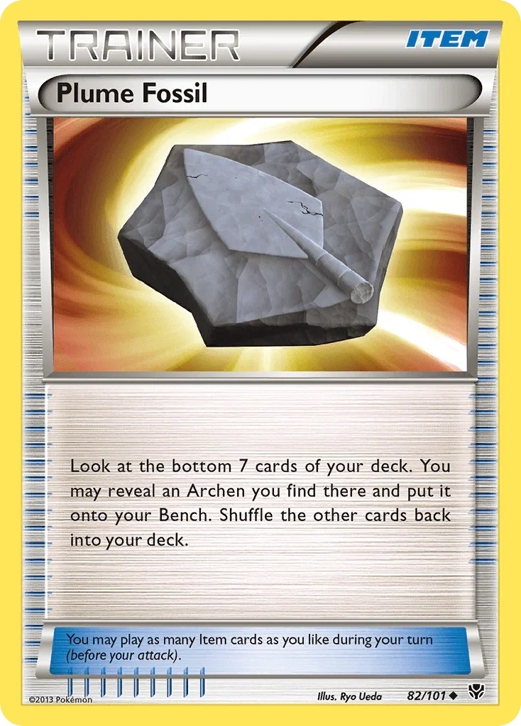 82, Black & White: Plasma Blast, Item, Normal, Reverse Holofoil, Uncommon Plume Fossil (82/101) [Black & White: Plasma Blast] - Trading Card World