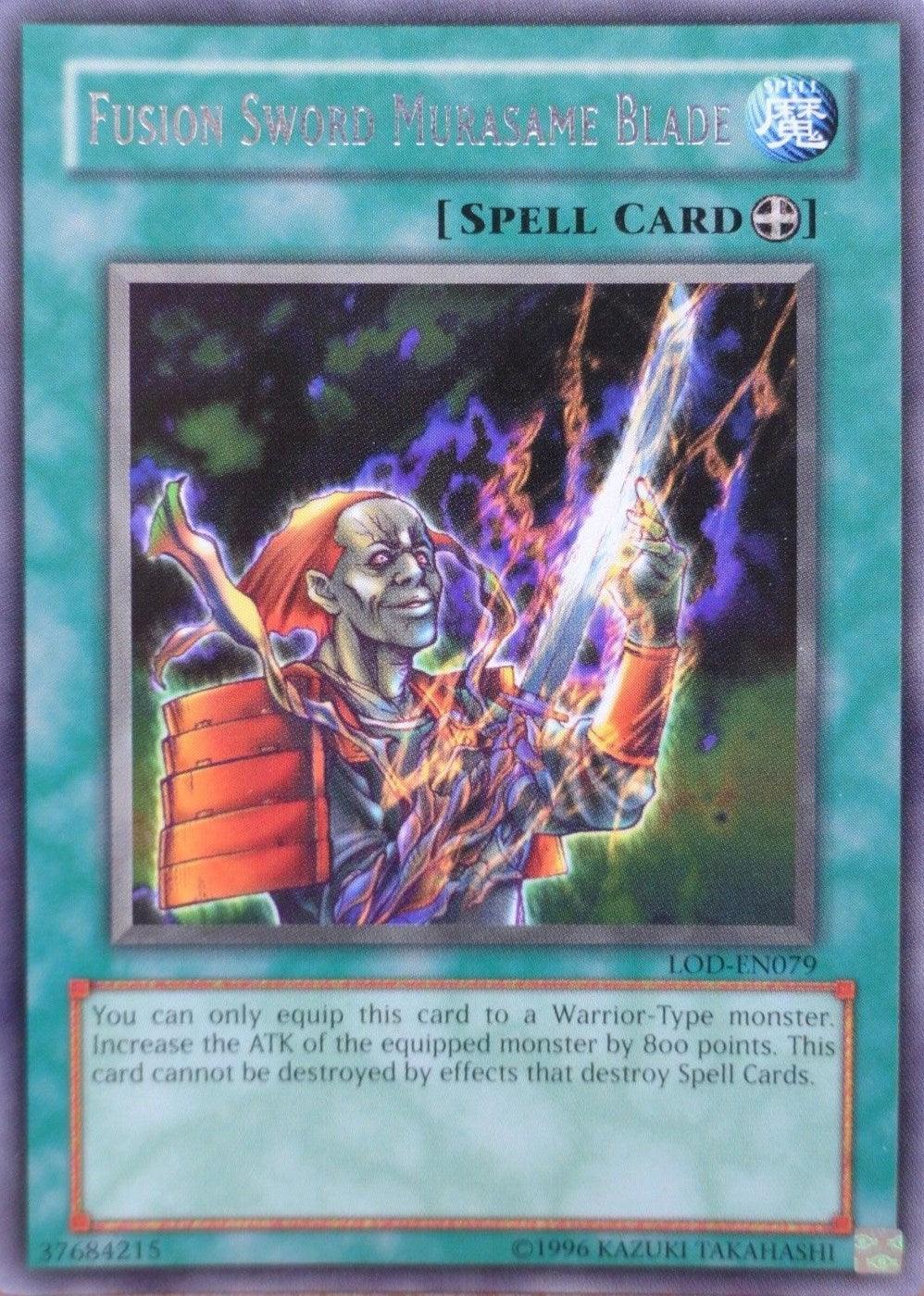 Equip Spell, Legacy of Darkness, Rare, Spell, Unlimited Fusion Sword Murasame Blade [LOD-EN079] Rare - Trading Card World